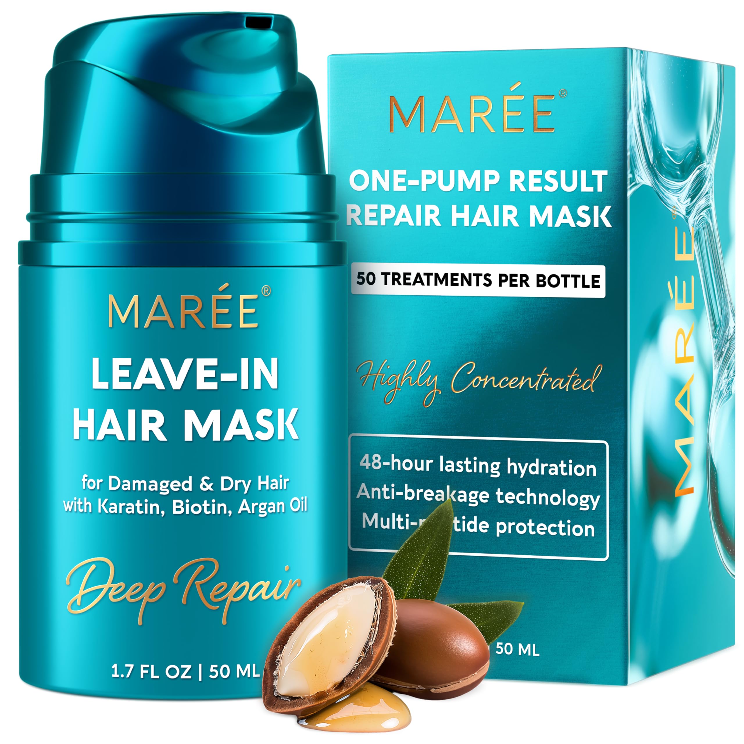 Amazon.com: MAREE Deep Conditioning Leave-In Hair Mask for Damaged